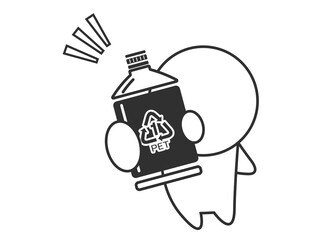 ペットボトル　　人間