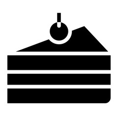 Cake glyph icon style