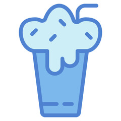 Milkshake two tone icon style