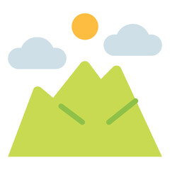 Mountain flat icon style