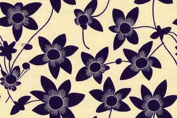 textile design with small flower pattern image