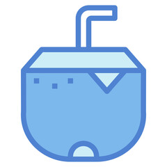 Coconut two tone icon style