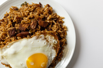 Nasi Goreng on a white background