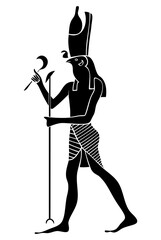 Horus - God of Ancient Egypt on transparent background