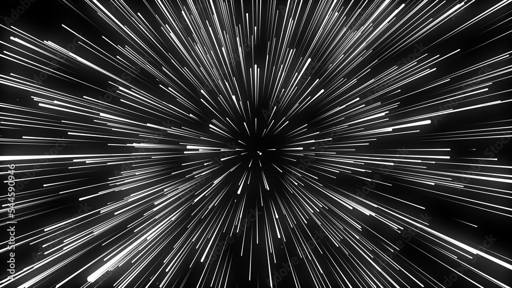 Poster abstract hyperspeed background. movements of big data cyberspace. dynamic light lines on the speed. 