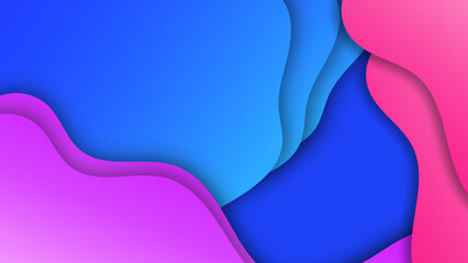 Abstract blue pink and purple background with paper cut overlap layers. Vector abstract graphic design banner pattern presentation background wallpaper web template.