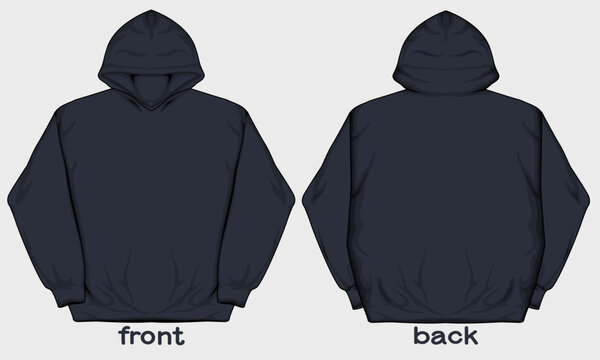 Plain hoodie mock up, which can be edited as needed in vector form. Vector illustration. This design is for store products, templates, hoodie designs, mock ups, social media posts.