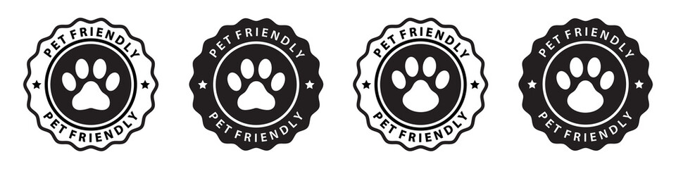 Pet allowed sign icon. Pet friendly icon, vector illustration © Combotec