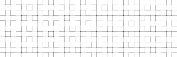 Net texture pattern on white background. Net texture pattern for backdrop and wallpaper. Realistic net pattern with black squares. Geometric background, vector illustration - obrazy, fototapety, plakaty