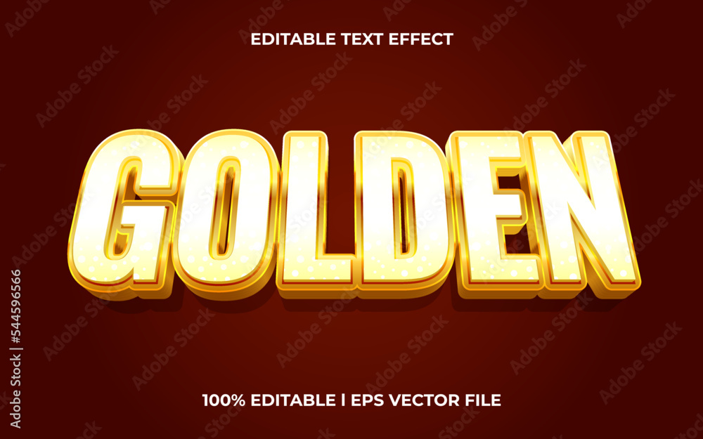Fototapete golden text effect editable modern lettering typography font style, luxury 3d text for tittle and st