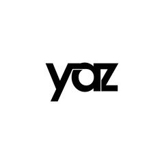 yaz initial letter monogram logo design