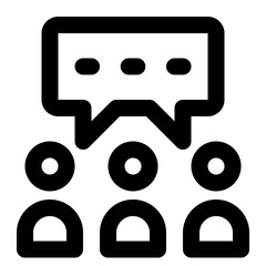 Public Opinion Line Icon