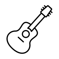 Guitar Icon Logo Design Vector Template Illustration Sign And Symbol Pixels Perfect