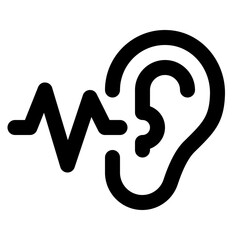 Ear Listening Line Icon