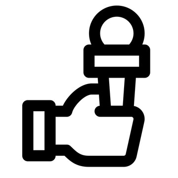 recommend clip art: Interview Microphone Line Icon