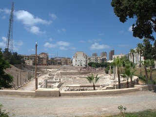 Ancient Roman Ruins in Alexandria, Egypt