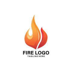 fire logo design. fire illustration design vector