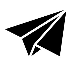 paper plane glyph icon