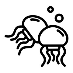 jellyfish line icon