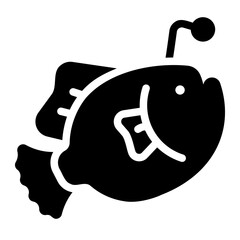 anglerfish glyph icon