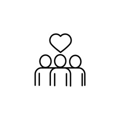 love shape simple vector icon suitable for any purpose. Web design, mobile app.