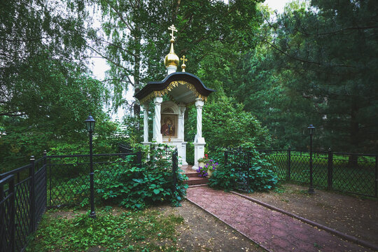 Shrine in the park of the Tolga convent in Yaroslavl