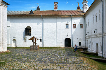 Inner yard with the well in Rostov Kremlin
