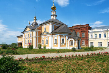 Renewed Church of St Nicholas and the Holy Cross (Kresto-nikolskaya) in Suzdal - obrazy, fototapety, plakaty
