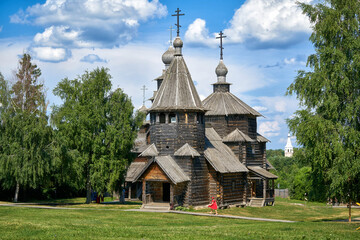 Old russian wooden church in Suzdal - obrazy, fototapety, plakaty