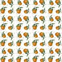 Orange seamless pattern. Print for book cover, paper napkins, wrapping paper.