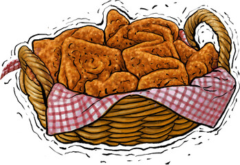Chicken nugget illustration