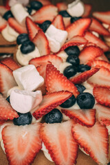 strawberries and berries  dessert 