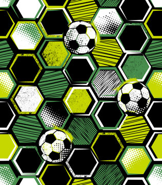 Seamless Pattern of Soccer Sport Gráfico por sabavector · Creative