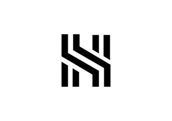 initial logo letter H initial company icon business logo background illustration