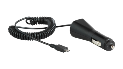 mobile car charger cable isolated and save a to PNG file