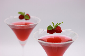 strawberry smoothie with mint