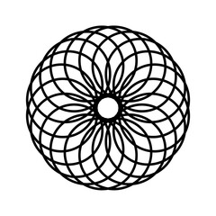 Laser cutting file of artistic wall clock for wall and home decor. laser cutting template of flower clock. Vector silhouette wall clock mockup for mdf, acrylic and metal cutting.