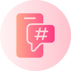 hashtag gradient icon