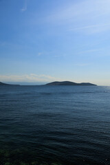 Seascape, blue Sky and sea water