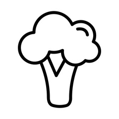 Broccoli Icon. Line vegetable icon. Line food icon for an app or website