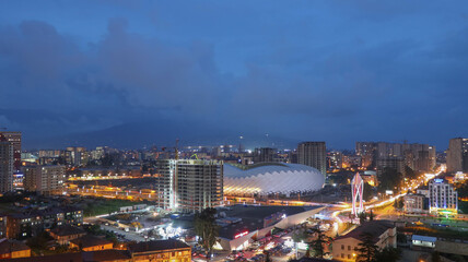 Fototapeta premium Night View in Batumi, Georgia