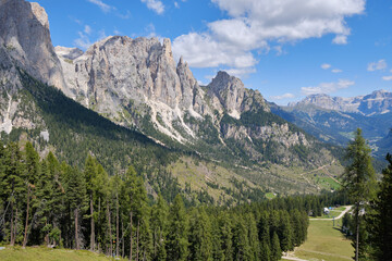 Panoramas of the Alpe Ciampedie, Vigo di Fassa, Val di Fassa, Trento, Trentino Alto Adige, Italy