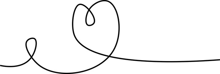 heart line design illustration isolated on transparent background