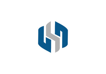 initial logo letter HS initial company icon business logo background illustration