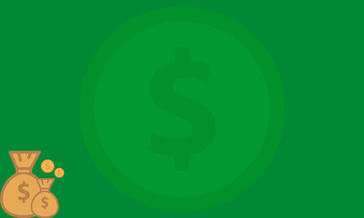 Business themed background. Money and coins. suitable for presentation background template purposes.