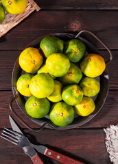 Green orange, a fresh fruit rich in vitamins