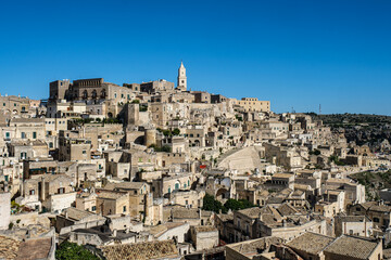 Fototapeta na wymiar Matera, panorama cittadino