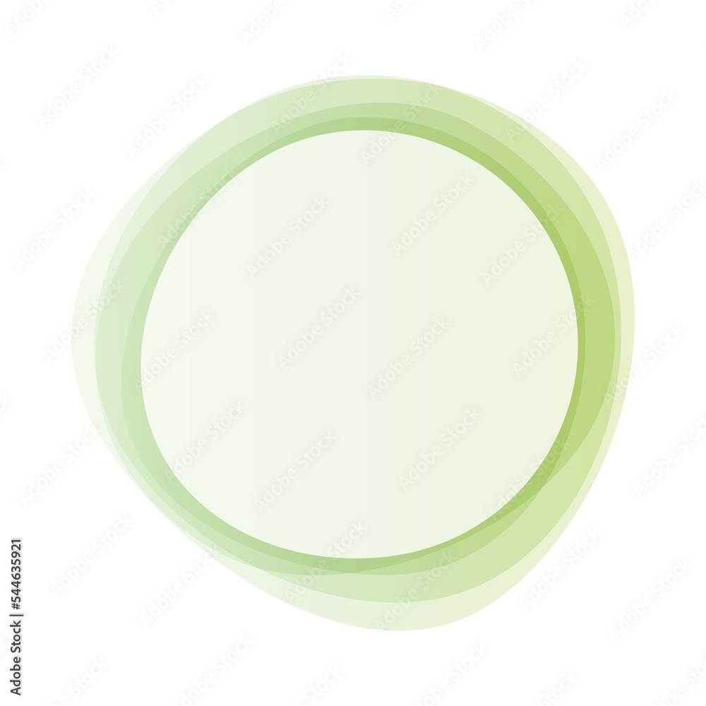 Aufkleber Round circles frame overlay colorful pastel gradient green with white empty space for text for banner, background, template