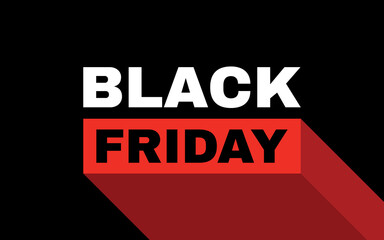 black friday banners in red and black drop shadow