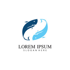 Fish logo template
